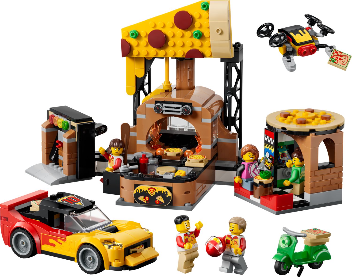 LEGO City Pizza Delivery Experience With Vehicles Playset 60496